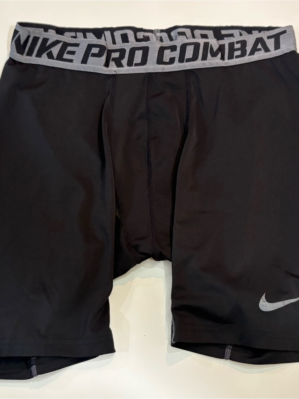 Nike Black Boxer Briefs with Gray Waistband and Swoosh